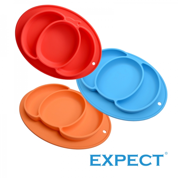 【EXPECT】兒童矽膠餐盤(南瓜款)3色可選