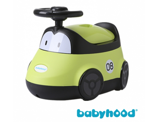【福利品未使用】【babyhood】小汽車兒童座便器-綠色1台